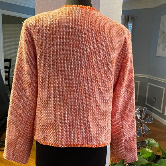 LOFT Coral Tweed Blazer - Picture 5 of 8